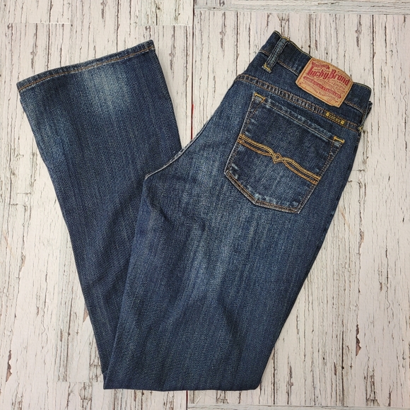 Lucky Brand Charlie Baby Boot  Mid Rise Denim Blue Jean - Picture 5 of 12